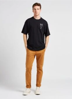 Knowledge Cotton Apparel T-shirt Van Biokatoen Met Ronde Hals | Zwart -Havaianas Shop 4131290