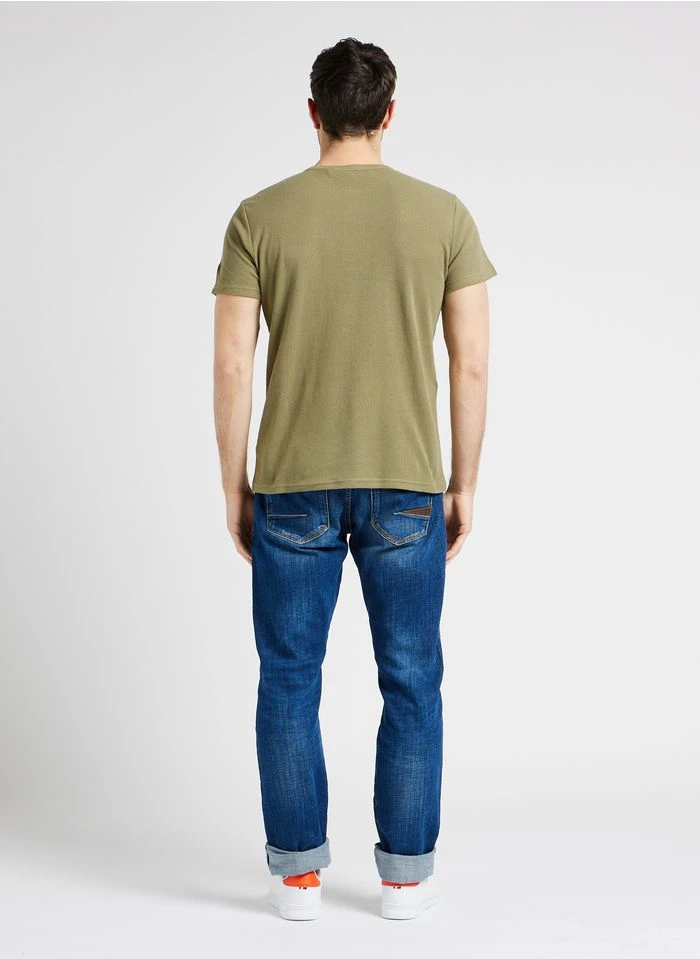 LE TEMPS DES CERISES TALEM - Regular-fit T-shirt Van Piquékatoen | Kaki 6 LE TEMPS DES CERISES TALEM - Regular-fit T-shirt Van Piquékatoen | Kaki - Afbeelding 4