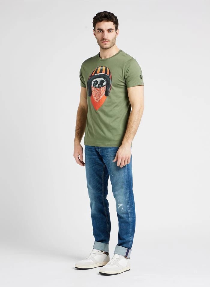 LE TEMPS DES CERISES VEIGAR - Katoenen T-shirt Met Zeefdruk | Kaki 5 LE TEMPS DES CERISES VEIGAR - Katoenen T-shirt Met Zeefdruk | Kaki - Afbeelding 3