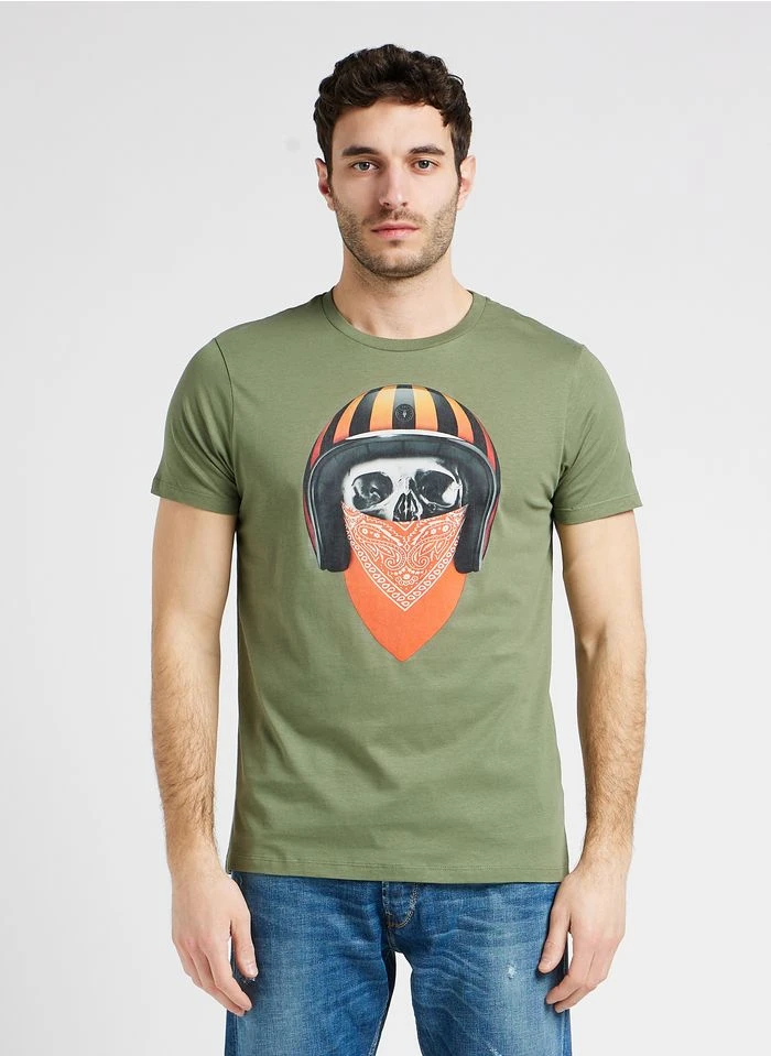 LE TEMPS DES CERISES VEIGAR - Katoenen T-shirt Met Zeefdruk | Kaki 4 LE TEMPS DES CERISES VEIGAR - Katoenen T-shirt Met Zeefdruk | Kaki - Afbeelding 2