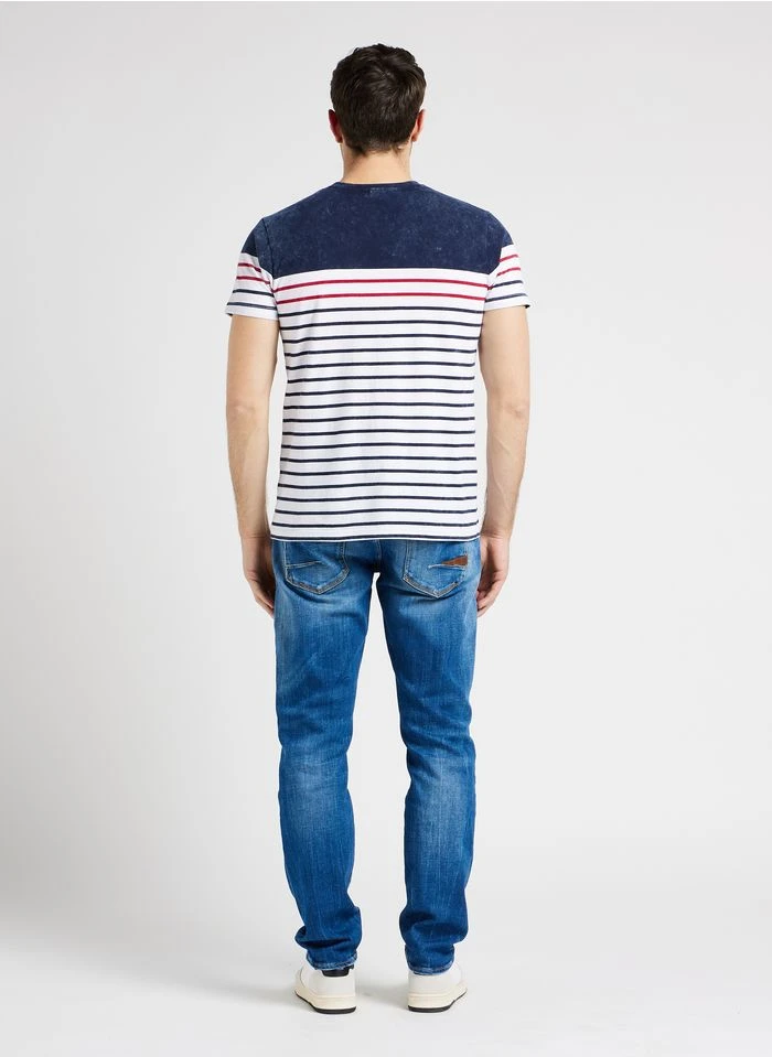 LE TEMPS DES CERISES BLANK - Gestreept, Katoenen T-shirt | Wit 6 LE TEMPS DES CERISES BLANK - Gestreept, Katoenen T-shirt | Wit - Afbeelding 4