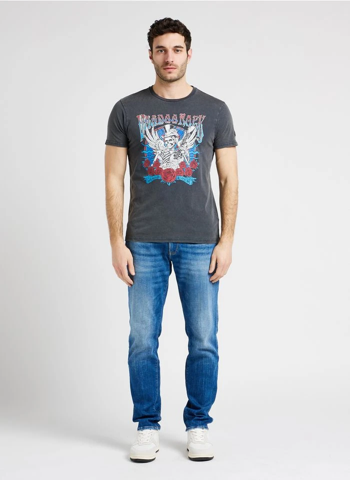 LE TEMPS DES CERISES TIJE - Katoenen T-shirt Met Zeefdruk | Blauw 5 LE TEMPS DES CERISES TIJE - Katoenen T-shirt Met Zeefdruk | Blauw - Afbeelding 3