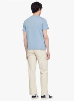 Sandro FLOWER - Katoenen T-shirt Met Ronde Hals | Blauw -Havaianas Shop 4142944