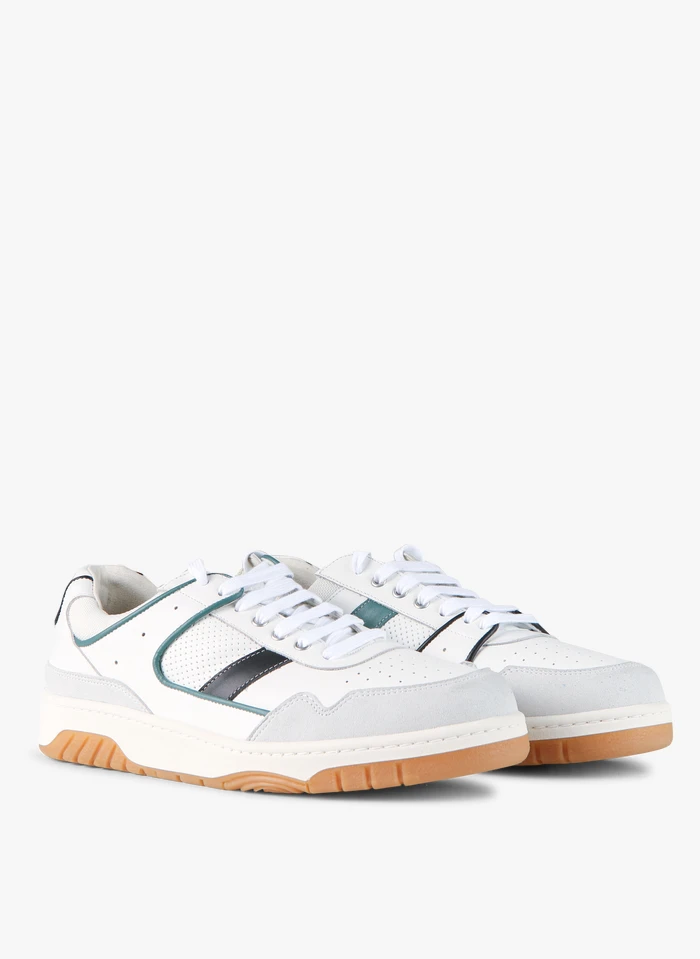 BLACK LAKE - Lage, Leren Sneakers | Wit 4 BLACK LAKE - Lage, Leren Sneakers | Wit - Afbeelding 2