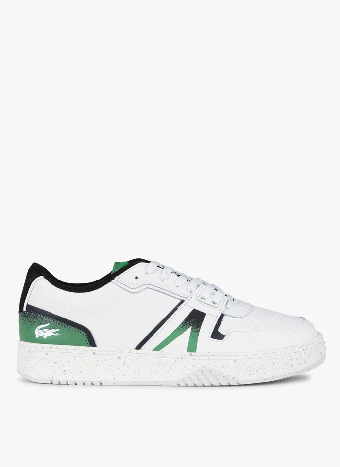 Lacoste Lage Sneakers Van Leermix | Wit 3 Lacoste Lage Sneakers Van Leermix | Wit