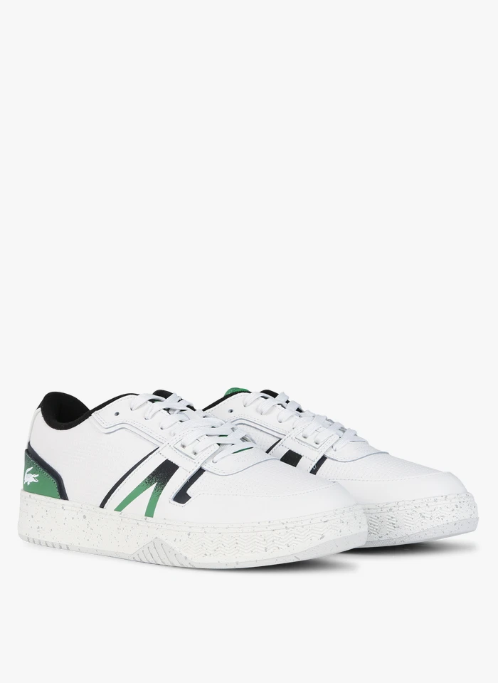 Lacoste Lage Sneakers Van Leermix | Wit 4 Lacoste Lage Sneakers Van Leermix | Wit - Afbeelding 2