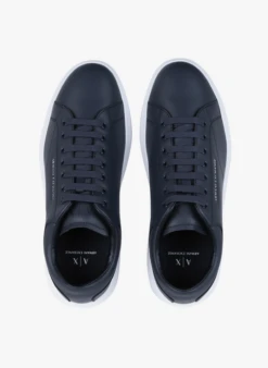 Armani Exchange Lage, Gladde, Leren Sneakers | Blauw 13 Armani Exchange Lage, Gladde, Leren Sneakers | Blauw -Havaianas Shop 4161519