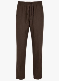 Les Deux Rechte Broek Wolblend | Bruin