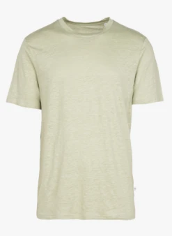 Havaianas Shop 31 Knowledge Cotton Apparel Recht T-shirt Van Biologisch Linnen Met Ronde Hals | Groen