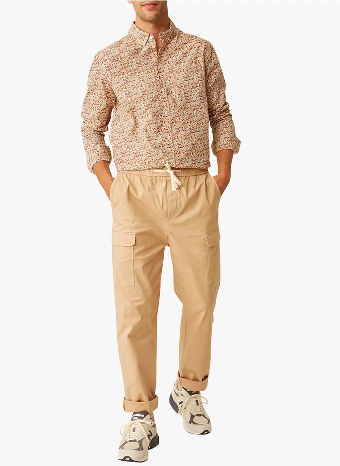 DAYAN - Katoenen Cargobroek | Beige 5 DAYAN - Katoenen Cargobroek | Beige - Afbeelding 3