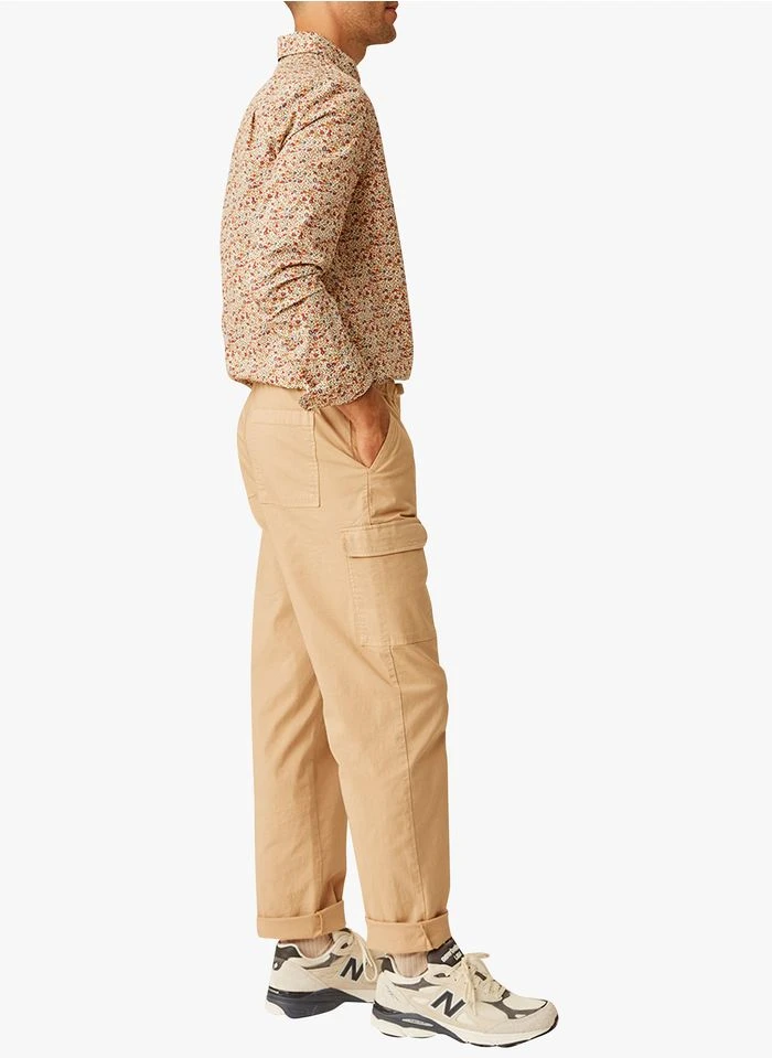 DAYAN - Katoenen Cargobroek | Beige 6 DAYAN - Katoenen Cargobroek | Beige - Afbeelding 4