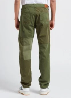 LE TEMPS DES CERISES MISTER - Loose-fit, Katoenen Broek Met Patchworkpatroon | Kaki -Havaianas Shop 4201713