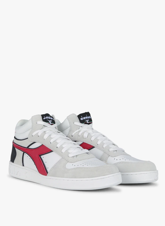 Hoge Sneakers Van Gemengd Leer - IKKS X DIADORA | Wit 4 Hoge Sneakers Van Gemengd Leer - IKKS X DIADORA | Wit - Afbeelding 2
