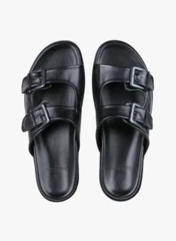 SHIRO - Platte, Leren Slippers | Zwart 9 SHIRO - Platte, Leren Slippers | Zwart -Havaianas Shop 4210126