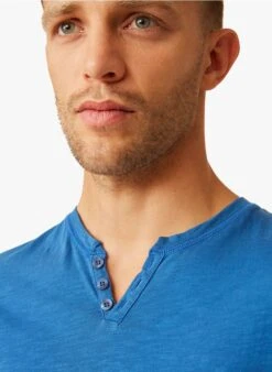 HAMON - Katoenen T-shirt Met Tuniekhals | Blauw -Havaianas Shop 4213049