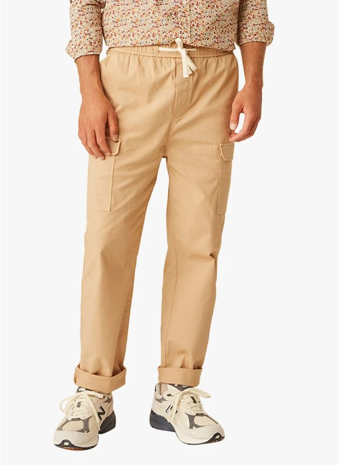 DAYAN - Katoenen Cargobroek | Beige 4 DAYAN - Katoenen Cargobroek | Beige - Afbeelding 2