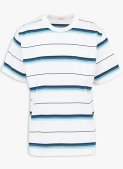 Armor-Lux HERITAGE - Regular-fit, Gestreept Katoenen T-shirt | Wit