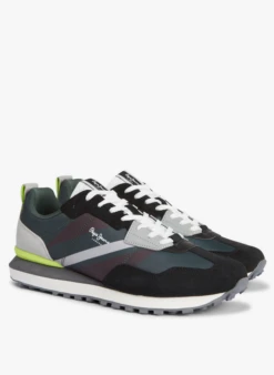 Pepe Jeans FOSTER MAN PRINT - Lage Sneakers Met Vetersluiting | Zwart